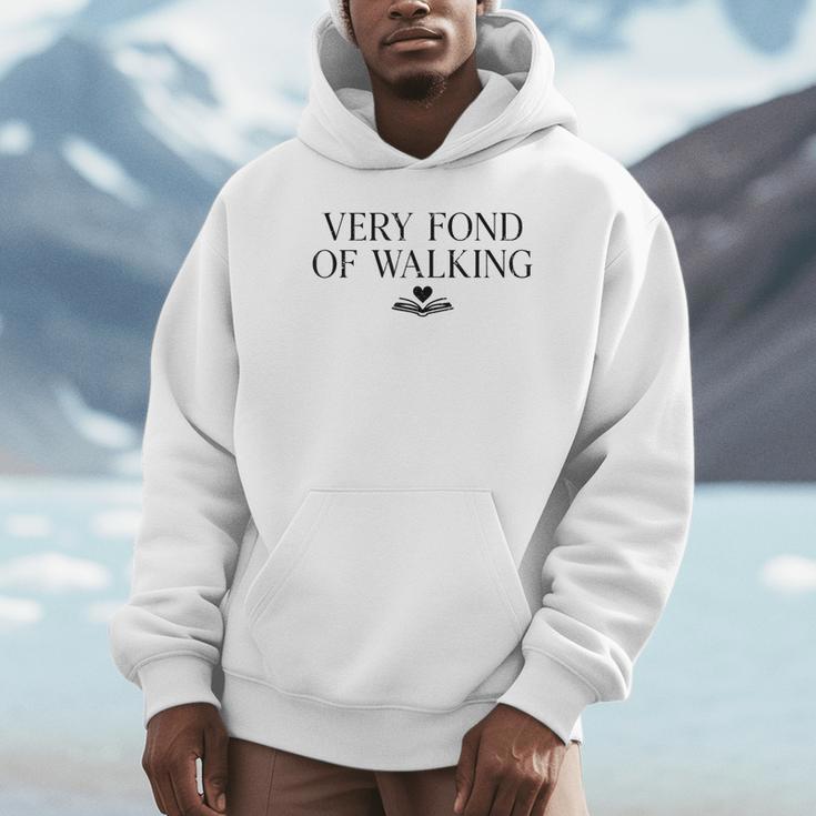 Very Fond Of Walking Book Lover Mom Walking Bookish Unisex Hoodie Very Fond Of Walking Book Lover Mom Walking Bookish Unisex Hoodie