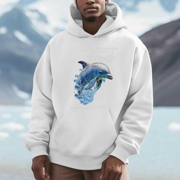 Frutiger Aero Splashy Dolphin Y2k Aesthetic Graphic Premium Unisex Hoodie
