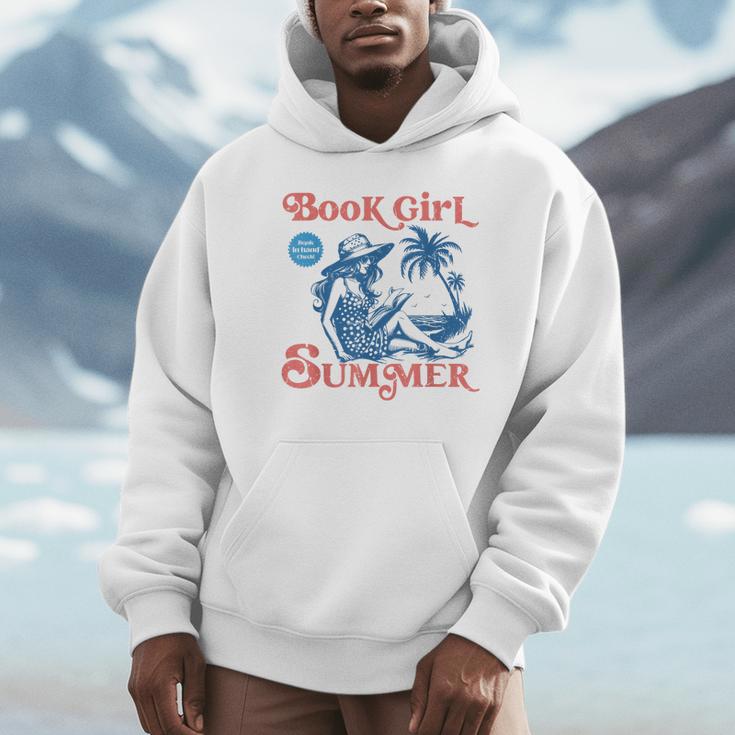 Girl Reading Book Summer Beach Vacation For Book Lover Unisex Hoodie Girl Reading Book Summer Beach Vacation For Book Lover Unisex Hoodie