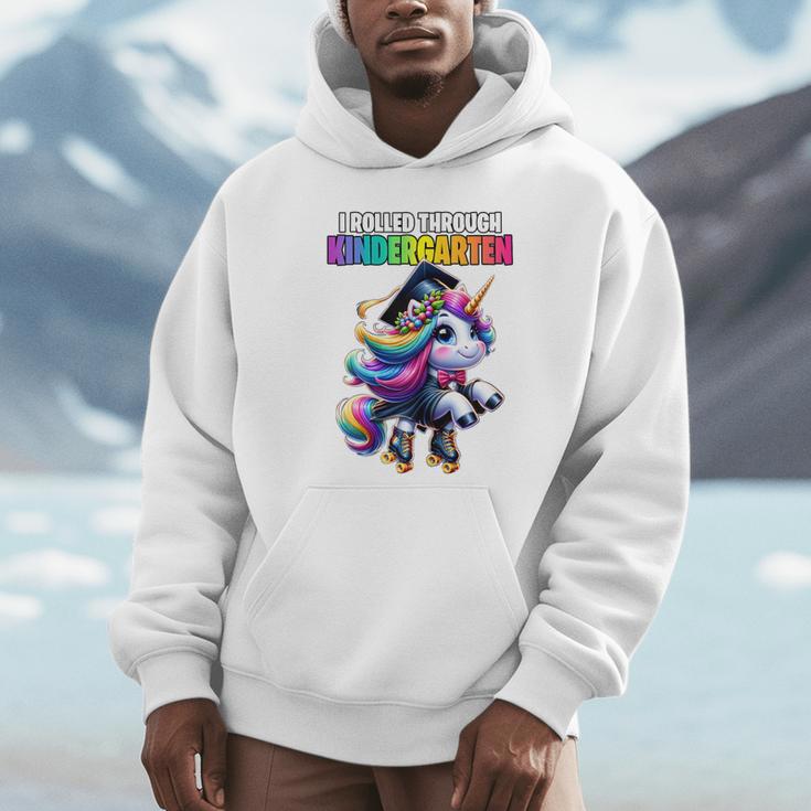 Graduation Kindergarten Unicorn Roller Skate Girls Grad Unisex Hoodie