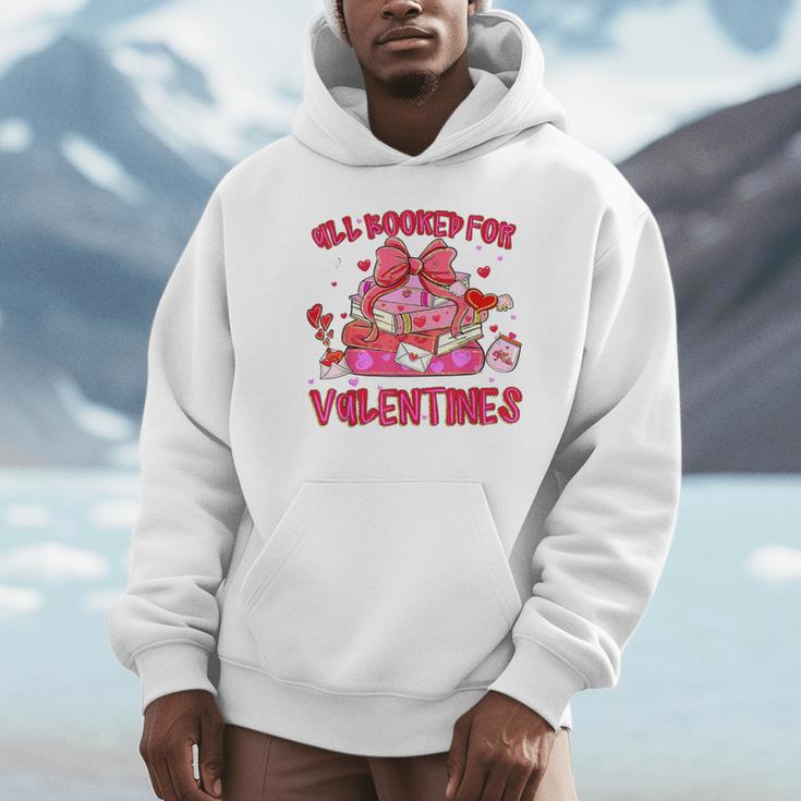Groovy All Booked For Valentines Books Pink Coquette Bow Unisex Hoodie Groovy All Booked For Valentines Books Pink Coquette Bow Unisex Hoodie