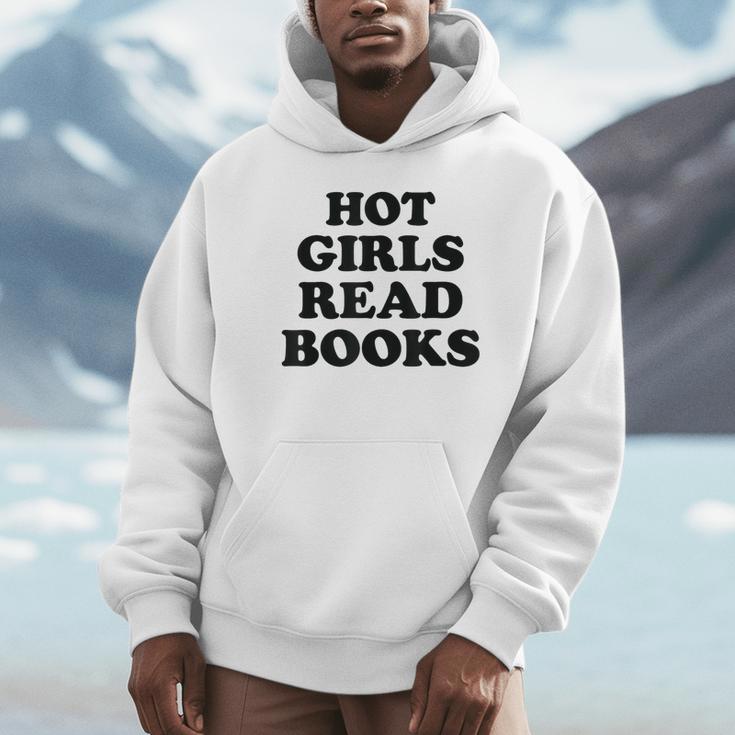 Hot Girls Read Books Lover Bookworm Librarian Book Reading Unisex Hoodie