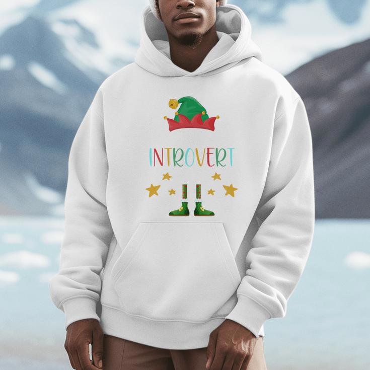 The Introvert Elf Christmas Family Matching Fun Xmas Top Unisex Hoodie The Introvert Elf Christmas Family Matching Fun Xmas Top Unisex Hoodie