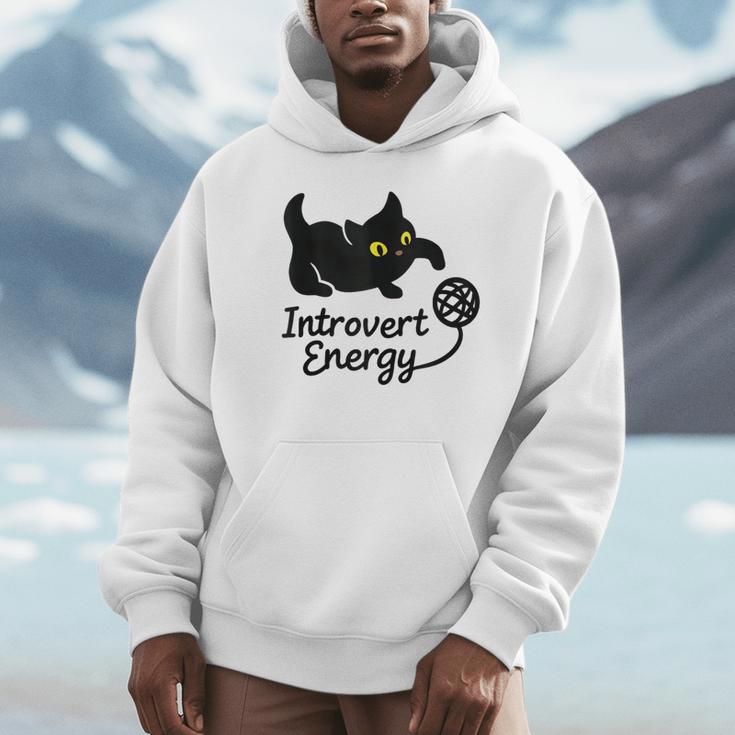 Introvert Energy Cat Love Cat Meme Unisex Hoodie Introvert Energy Cat Love Cat Meme Unisex Hoodie