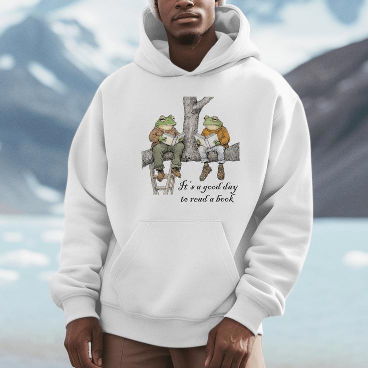 It's A Good Day To Read A Book Frog Toad Unisex Hoodie