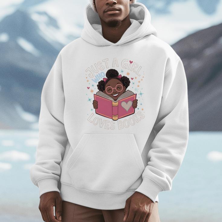 Just A Girl Who Loves Books Cute African American Afro Unisex Hoodie Just A Girl Who Loves Books Cute African American Afro Unisex Hoodie