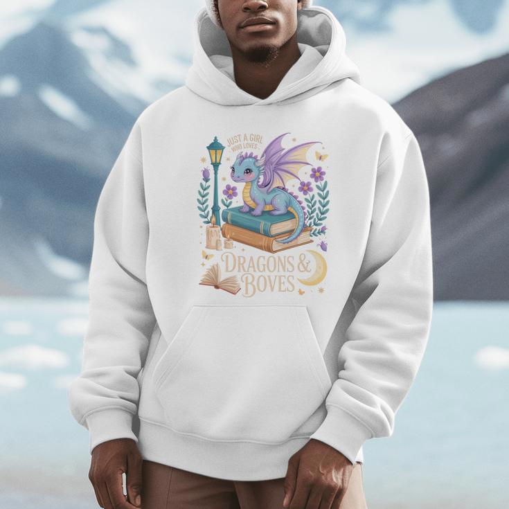 Just a Girl Who Loves Dragons & Books Reader Fantasy Fun Premium Tri-Blend Unisex Hoodie Just a Girl Who Loves Dragons & Books Reader Fantasy Fun Premium Tri-Blend Unisex Hoodie