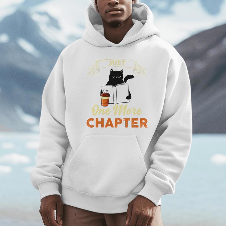 Just One More Chapter Fun Cat Coffee Reading Book Premium Tri-Blend Unisex Hoodie