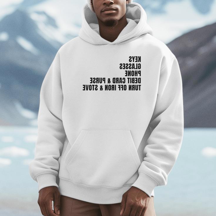 Keys Glasses Phone Debit Card For Memory-Less Friends Mirror Unisex Hoodie