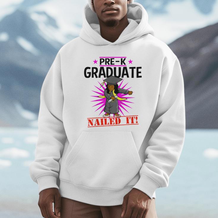 Kids Pre K Graduation Flossing Girl Nailed It Graduate Girls Unisex Hoodie