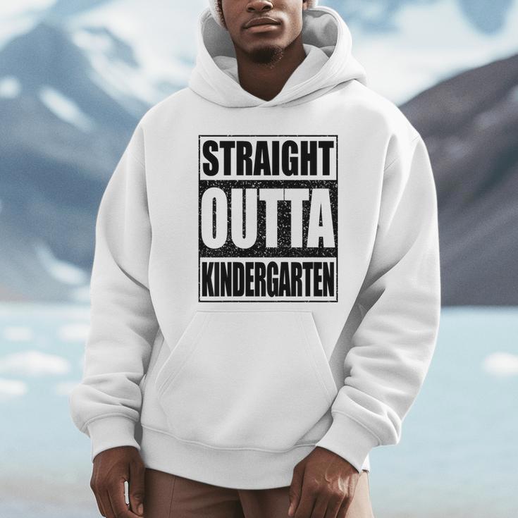 Kids Straight Outta Kindergarten Shirt Boy Girl Graduation Unisex Hoodie
