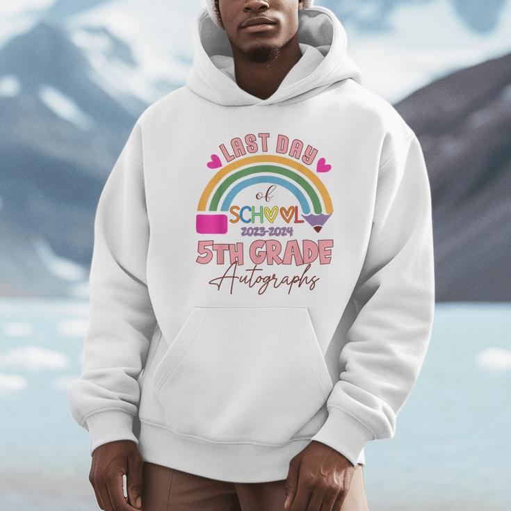 Last Day Of School Autograph 5th Grade Graduation Boys Girls Unisex Hoodie
