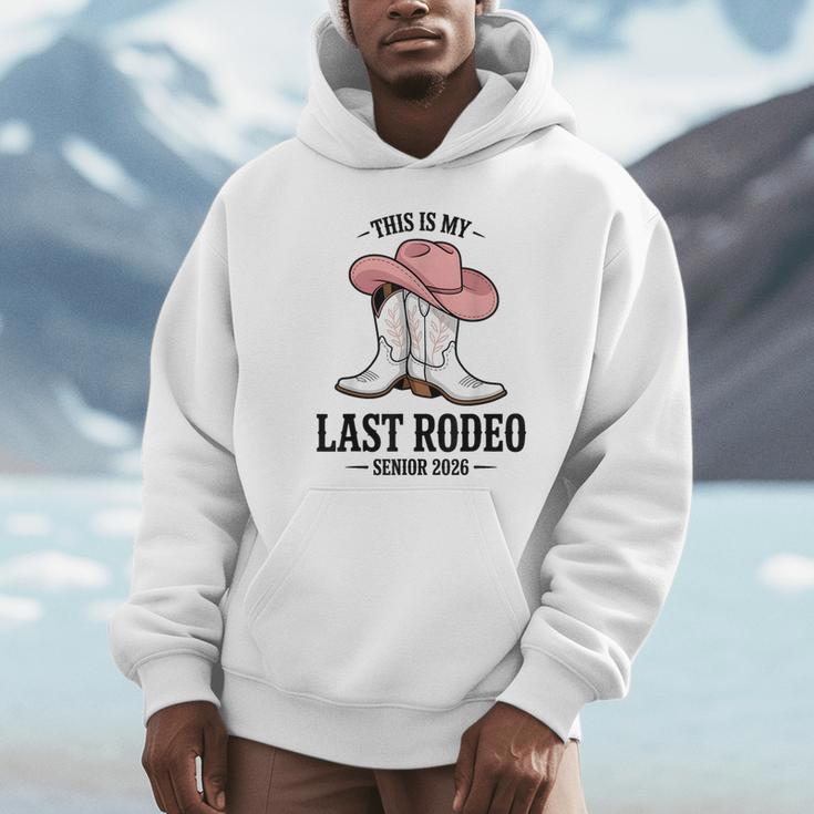 This Is My Last Rodeo Senior 2026 Cowgirl Graduation Unisex Hoodie