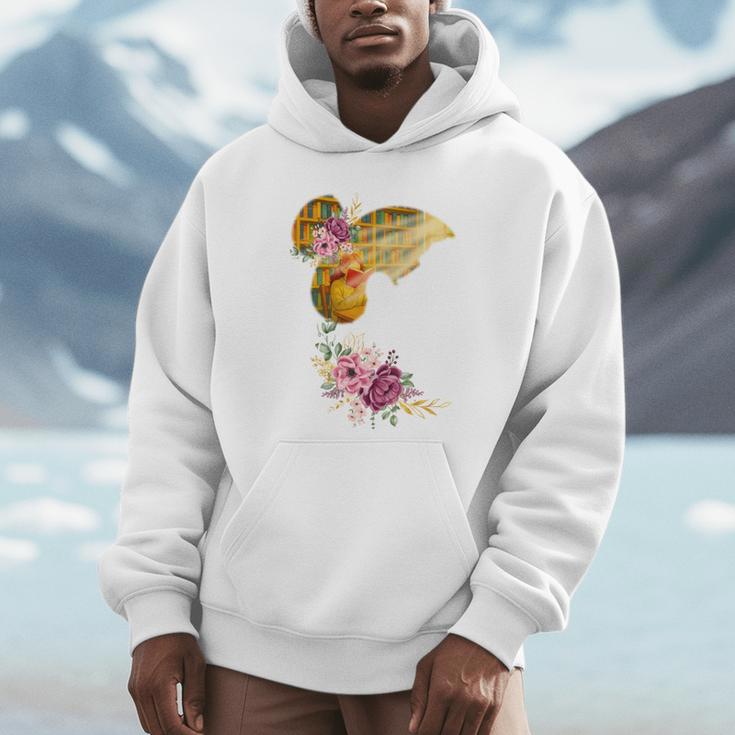 And Into The Library She Goes Book Lover Reading Bookworm Unisex Hoodie