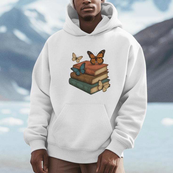Life Is Better With Butterflies And Books Cute Butterfly Unisex Hoodie Life Is Better With Butterflies And Books Cute Butterfly Unisex Hoodie