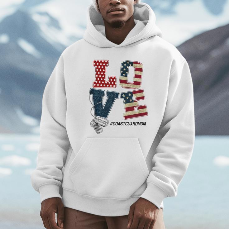 Love Coast Guard Mom Proud Coast Guard Graduation Mom Unisex Hoodie