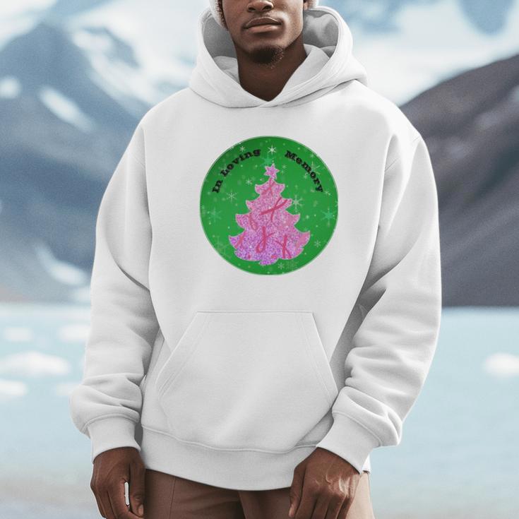 In Loving Memory Cancer Christmas Tree Memorial Unisex Hoodie