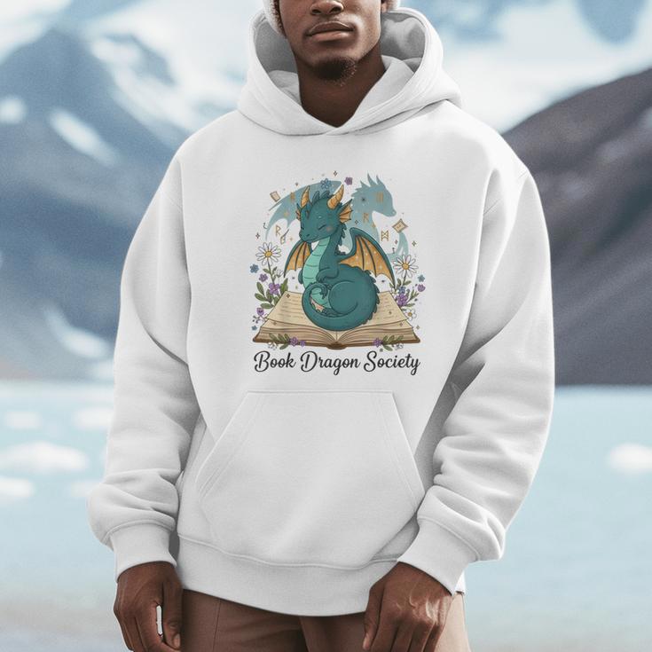 Magical Book Dragon Fantasy Reading Enthusiast Art Unisex Hoodie