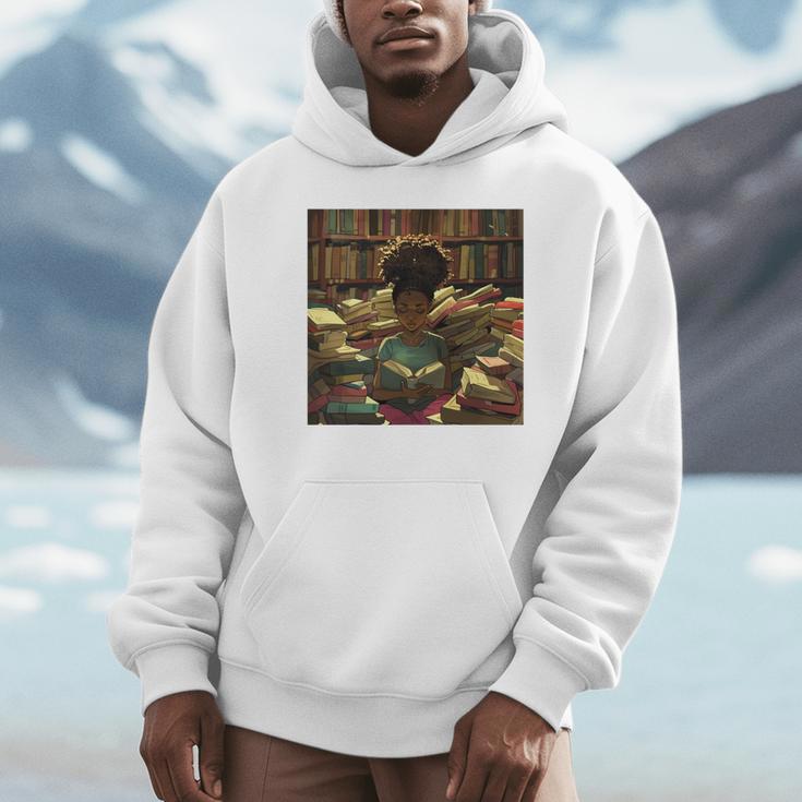 Melanin Afro Women Educated Reading Book History Girls Unisex Hoodie