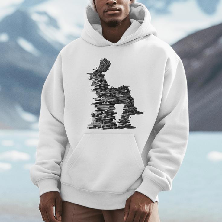 Men Pixel Art Geometric Book Human Drawing Graphic Men Unisex Hoodie