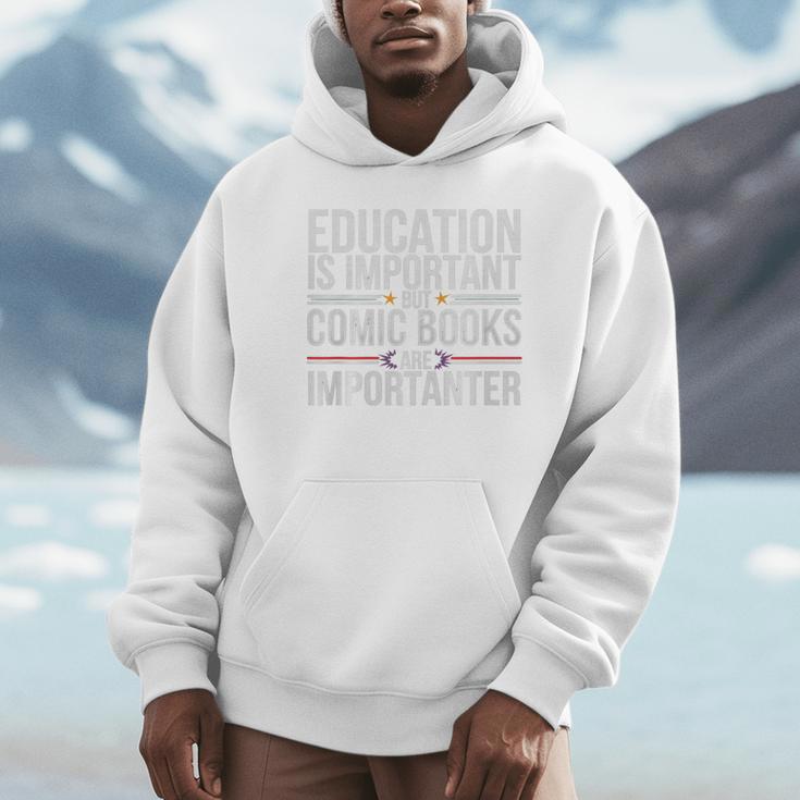 Who Needs Education Comic Books Are Importanter Premium Tri-Blend Unisex Hoodie
