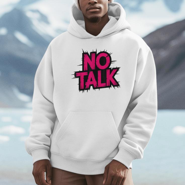 No Small Talk Zone – Introvert Quote Unisex Hoodie