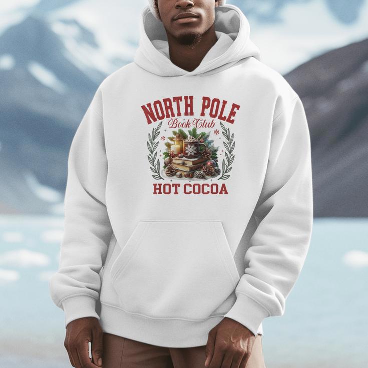 North Pole Book Club Hot Cocoa Bookworm Christmas Xmas Unisex Hoodie