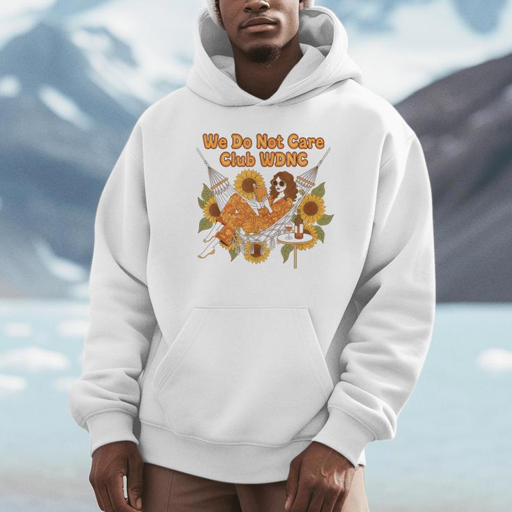 We Do Not Care Club WDNC Reading Book Boho Floral Unisex Hoodie