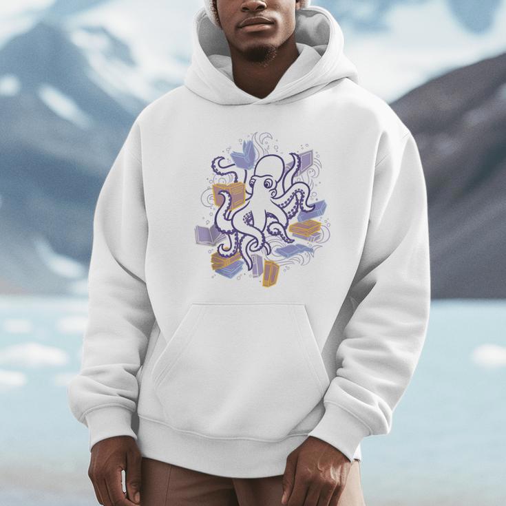 Octopus Book Reader Unisex Hoodie