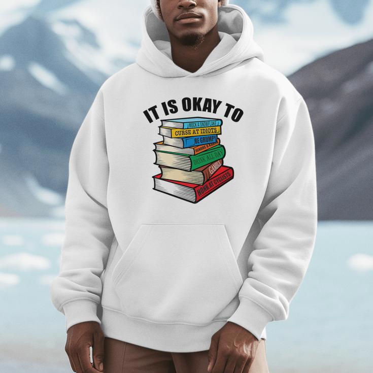 It Is Okay To Be a Grumpy Old Man Book Lover Premium Unisex Hoodie