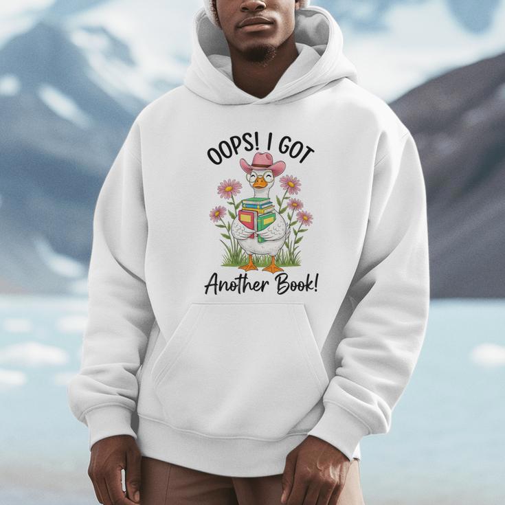 Oops I Got Another Book Cute Goose Librarian Reading Teacher Unisex Hoodie