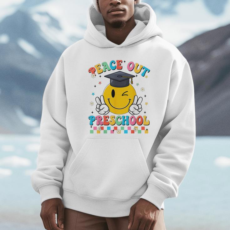 Peace Out Preschool Graduation Last Day Teachers Boys Girls Unisex Hoodie