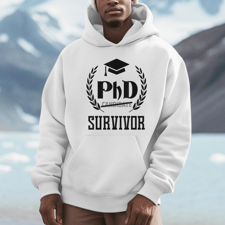PHD Survivor T-Shirt Graduation Student Teacher For Men Women Kids Unisex Hoodie