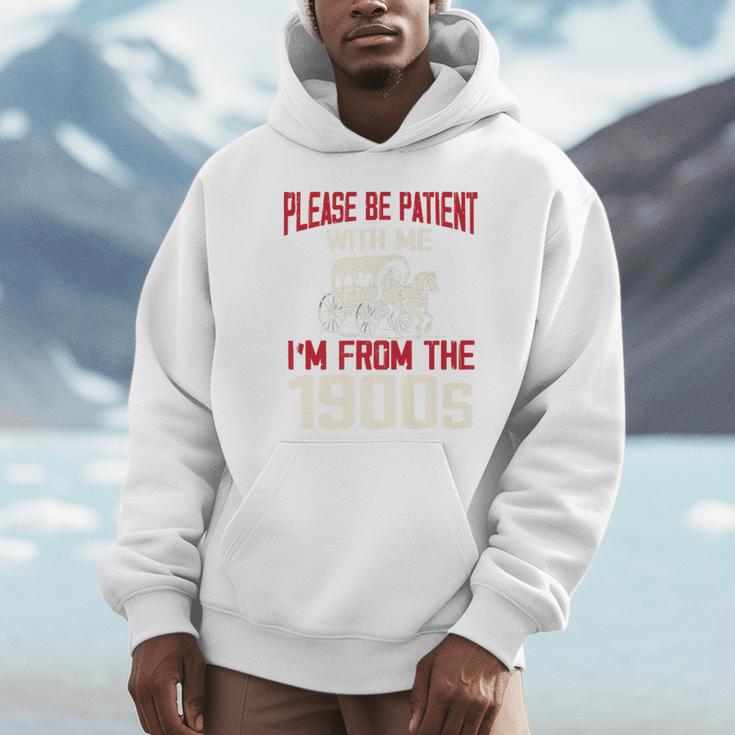 Please Be Patient With Me I'm From The 1900s Grandma Grandpa Premium Unisex Hoodie