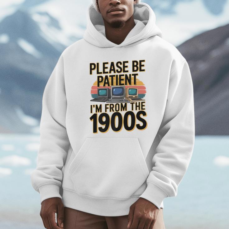 Please Be Patient I'm From The 1900s Retro Computer Premium Unisex Hoodie