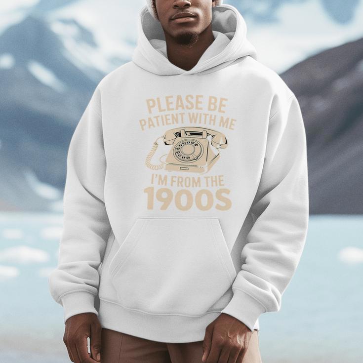 Please Be Patient With Me I'm From The 1900s Retro Humor Premium Tri-Blend Unisex Hoodie