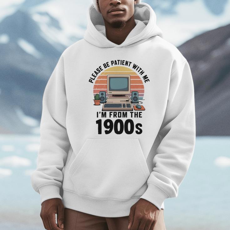 Please Be Patient I'm From The 1900s Retro Vintage Computer Unisex Hoodie