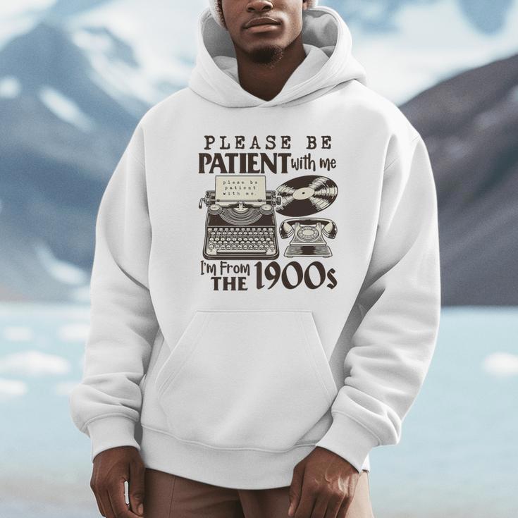 Please Be Patient I'm From The 1900s Retro Vintage Theme Premium Unisex Hoodie