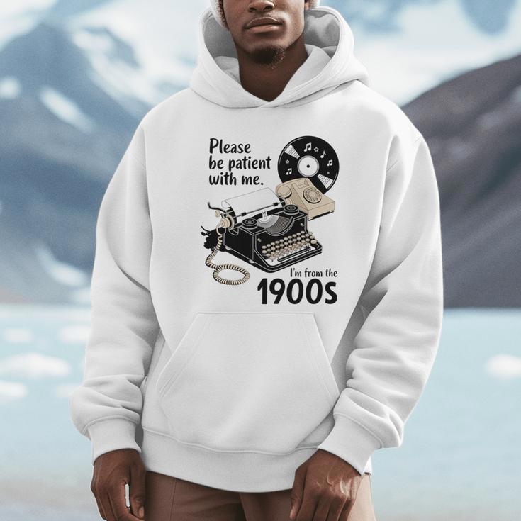Please Be Patient I'm From The 1900s Sarcastic Joke Premium Tri-Blend Unisex Hoodie