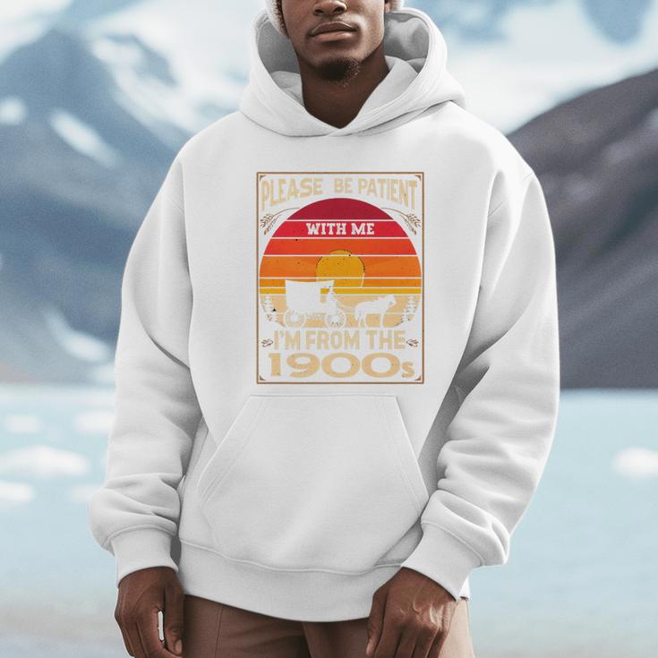 Please Be Patient I'm From The 1900s Sunset Vintage Wagon Premium Unisex Hoodie