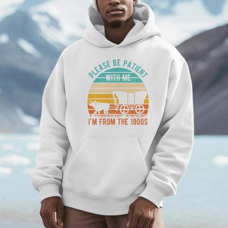 PLEASE BE PATIENT I'M FROM THE 1900s Vintage 1900s 90s Premium Tri-Blend Unisex Hoodie PLEASE BE PATIENT I'M FROM THE 1900s Vintage 1900s 90s Premium Tri-Blend Unisex Hoodie