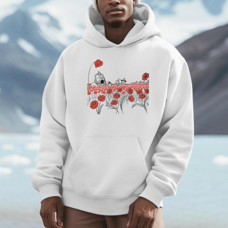 Poppy Field Wizard Of Oz Cowardly Brave Lion Book Unisex Hoodie Poppy Field Wizard Of Oz Cowardly Brave Lion Book Unisex Hoodie