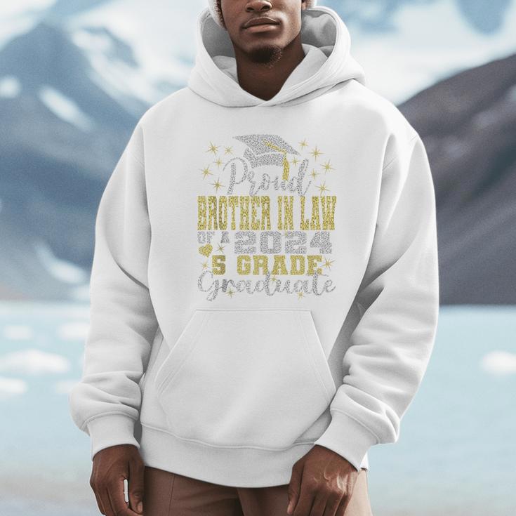 Proud Brother In Law Of 5th Grade Graduate 2024 Graduation Unisex Hoodie