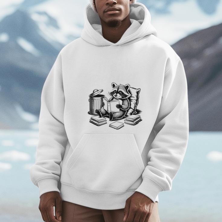 Raccoon Reading A Book Vintage Trash Reader Unisex Hoodie Raccoon Reading A Book Vintage Trash Reader Unisex Hoodie