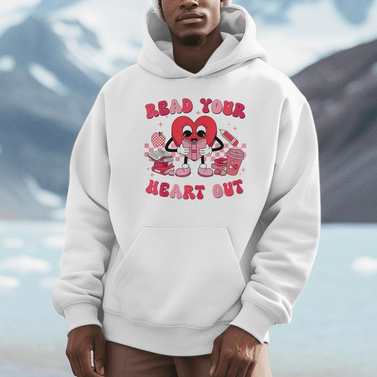 Read Your Heart Out Valentines Day Teachers Book Lovers Unisex Hoodie