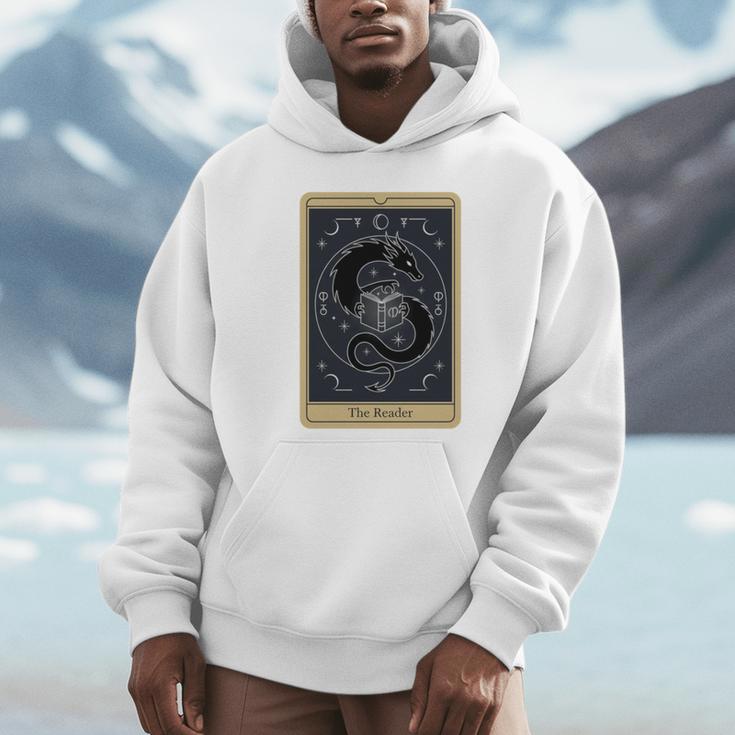 The Reader Tarot Card Mystic Dragon Book Magic Unisex Hoodie