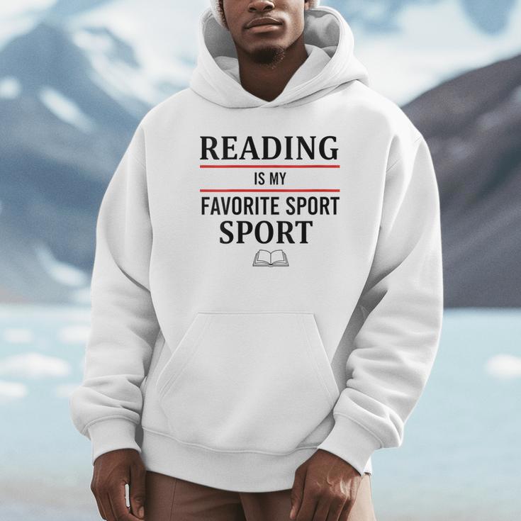 Reading Is My Favorite Sport Book Lover Saying Quote Unisex Hoodie