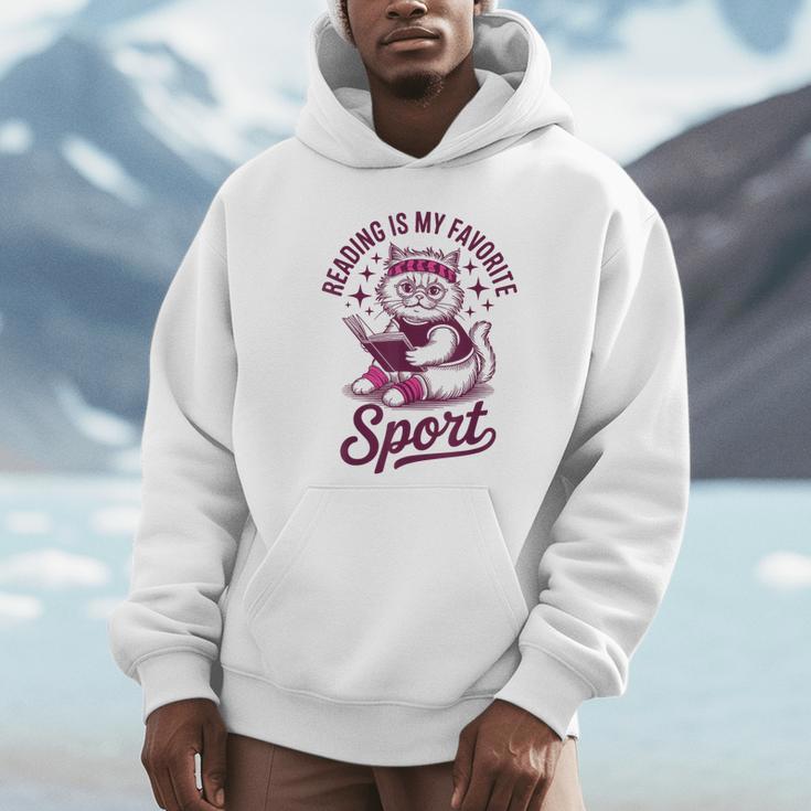 Reading Is My Favorite Sport Cat And Book Lover Women Unisex Hoodie Reading Is My Favorite Sport Cat And Book Lover Women Unisex Hoodie
