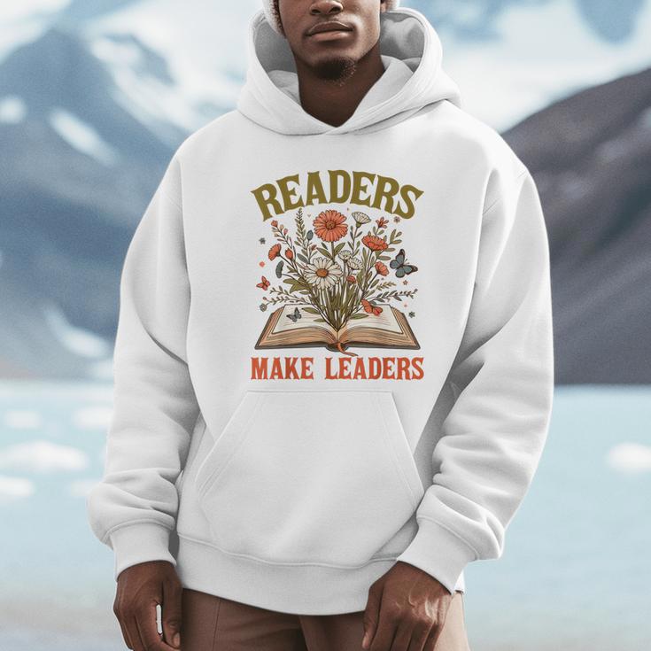 Reading Squad Book Lover Bookish Floral Readers Make Leaders Unisex Hoodie
