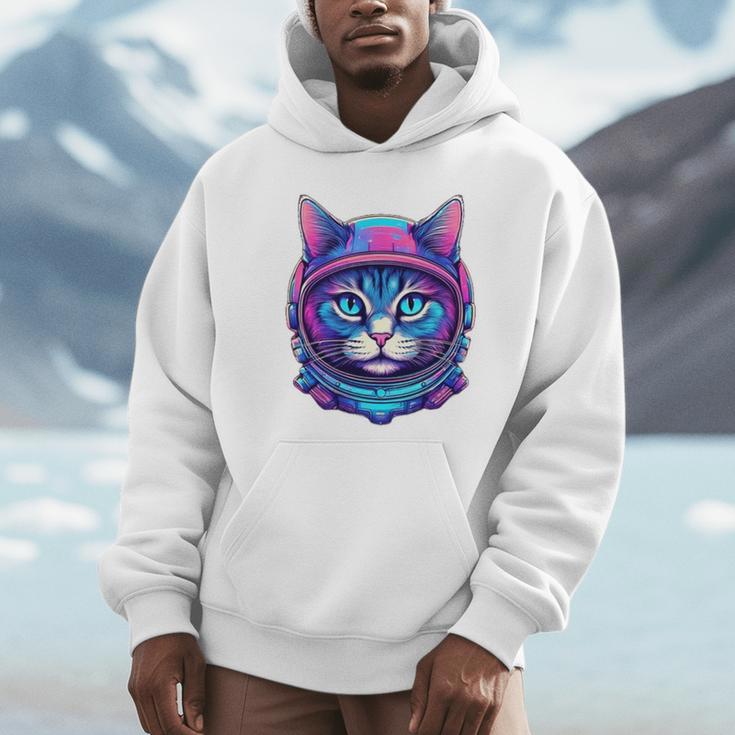 Retro 80s Cat In Space Suit Nostalgia Cat Vintage Astronaut Unisex Hoodie Retro 80s Cat In Space Suit Nostalgia Cat Vintage Astronaut Unisex Hoodie